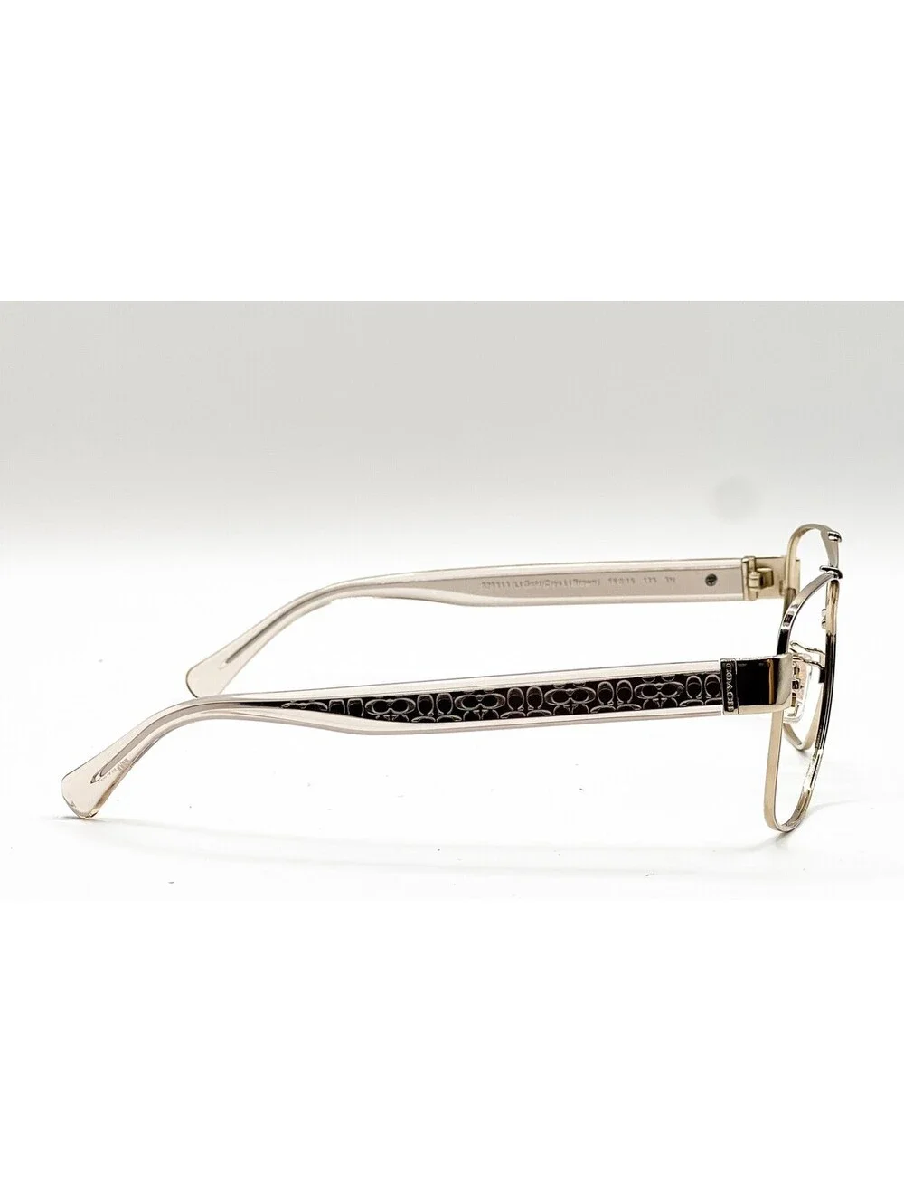 Coach HC 7064 926513 Light Gold Brown Gradient Aviator Eyeglass Frames 56-16-135